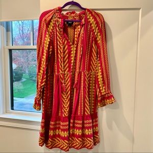 Maeve from Anthropologie - pink and green dress